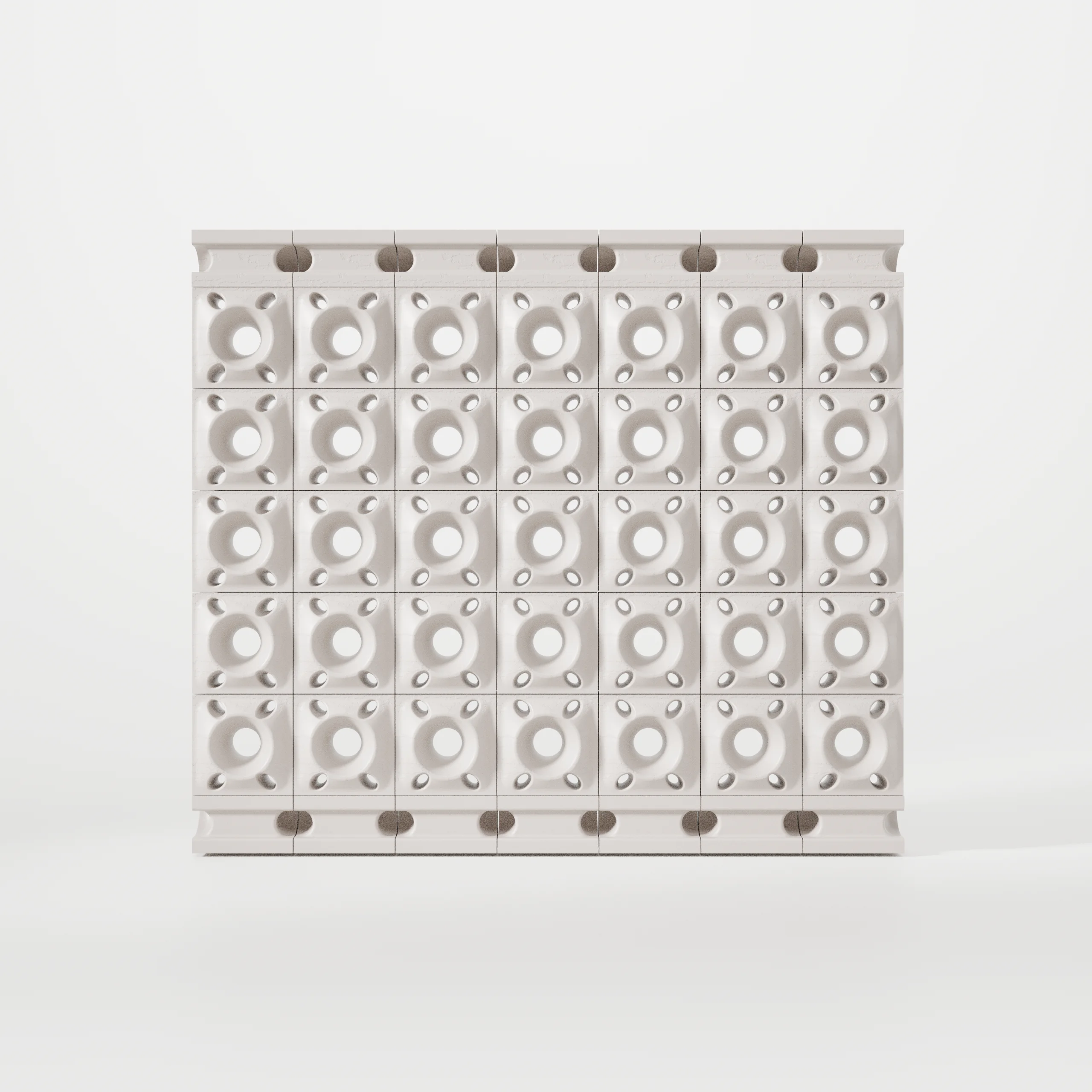 Ventra — assembled module array, render